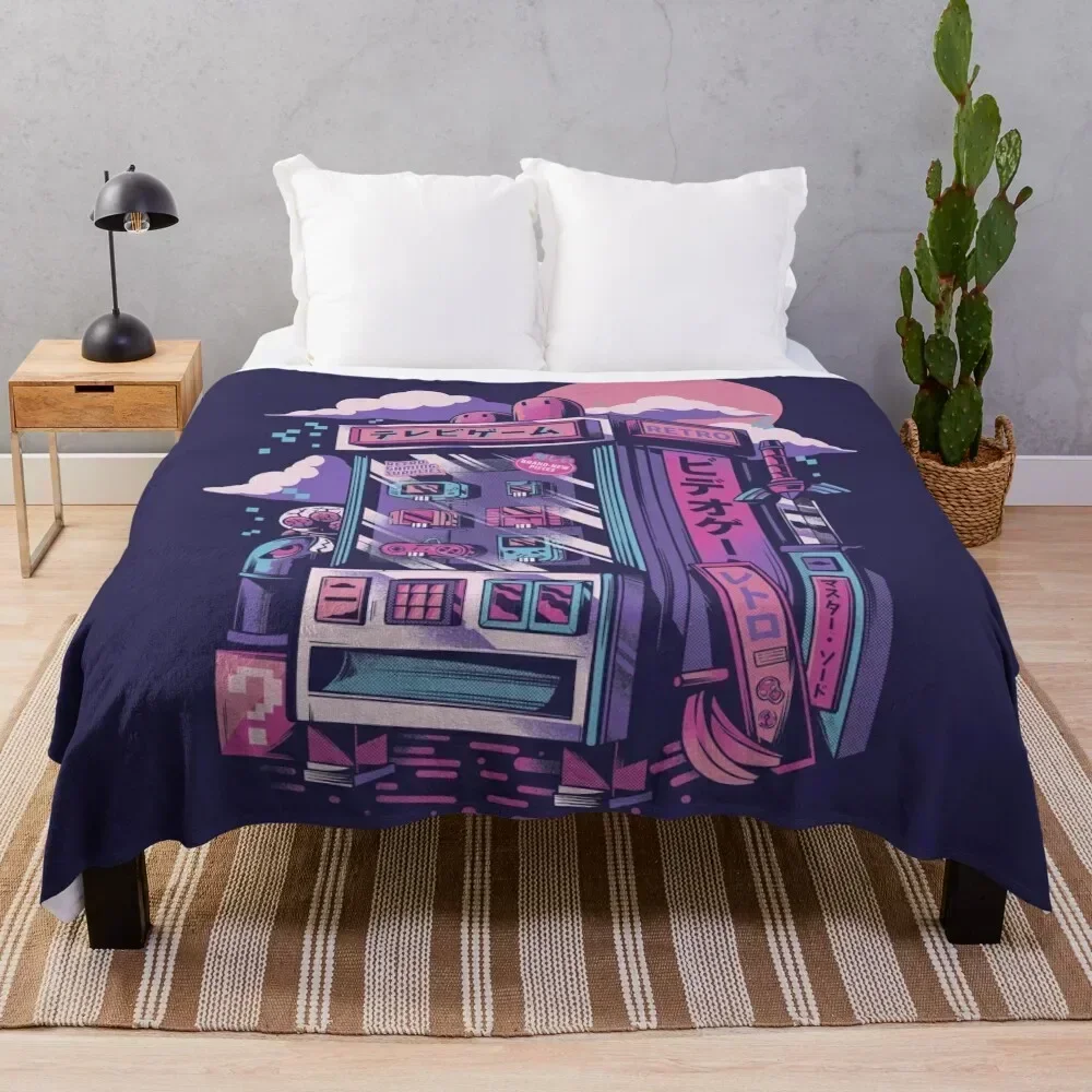 

Retro gaming machine Throw Blanket Soft Beach For Sofa Thin Polar Blankets Cute Plaid Stuffeds Moving Blankets