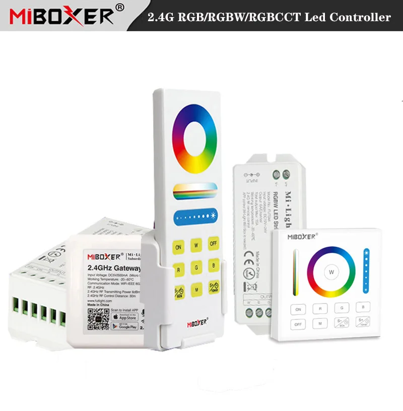 Miboxer RGB/RGBW/RGBCCT LED Strip Controller 2.4G Remote B0/FUT043A/FUT044A/FUT045A/FUT088/FUT043/FUT044/FUT045