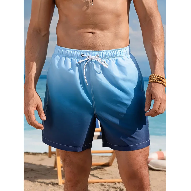 Stripe 3D Print Beach Shorts Men's Casual Fashion Board Shorts Summer Male Swimming Trunks Kids Short Pants Man Swimsuit Clothes