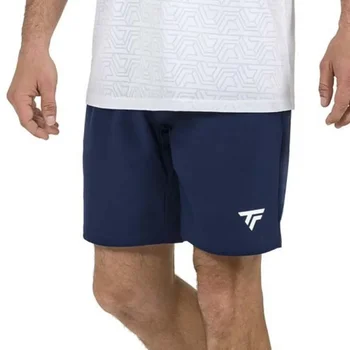 ผู้ชายกางเกงขาสั้นเทนนิสแฟชั่นสีทึบกระเป๋า Drawstring กางเกงขาสั้นแห้งเร็วแบดมินตันมืออาชีพการฝึกอบรมกางเกงขาสั้นแห้งเร็ว