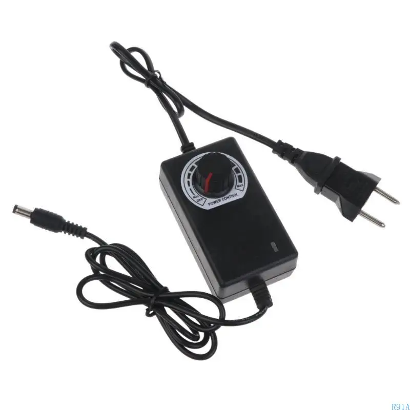 R91A AC 100-240V to 4-12V 2A Universal Adapter Adjustable Power Supply Electric Blower Camera EU/UK Plug