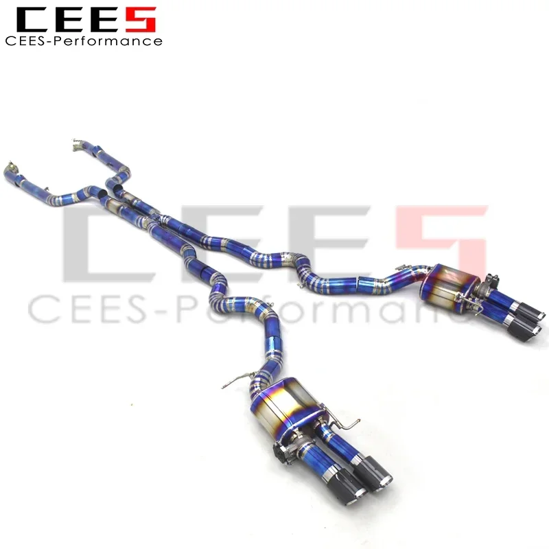 CEES Titanium Tuning Exhaust Catback System for BMW M5 F10 F15 4.4TT 2012-2016 Performance muffler with valve Exhaust