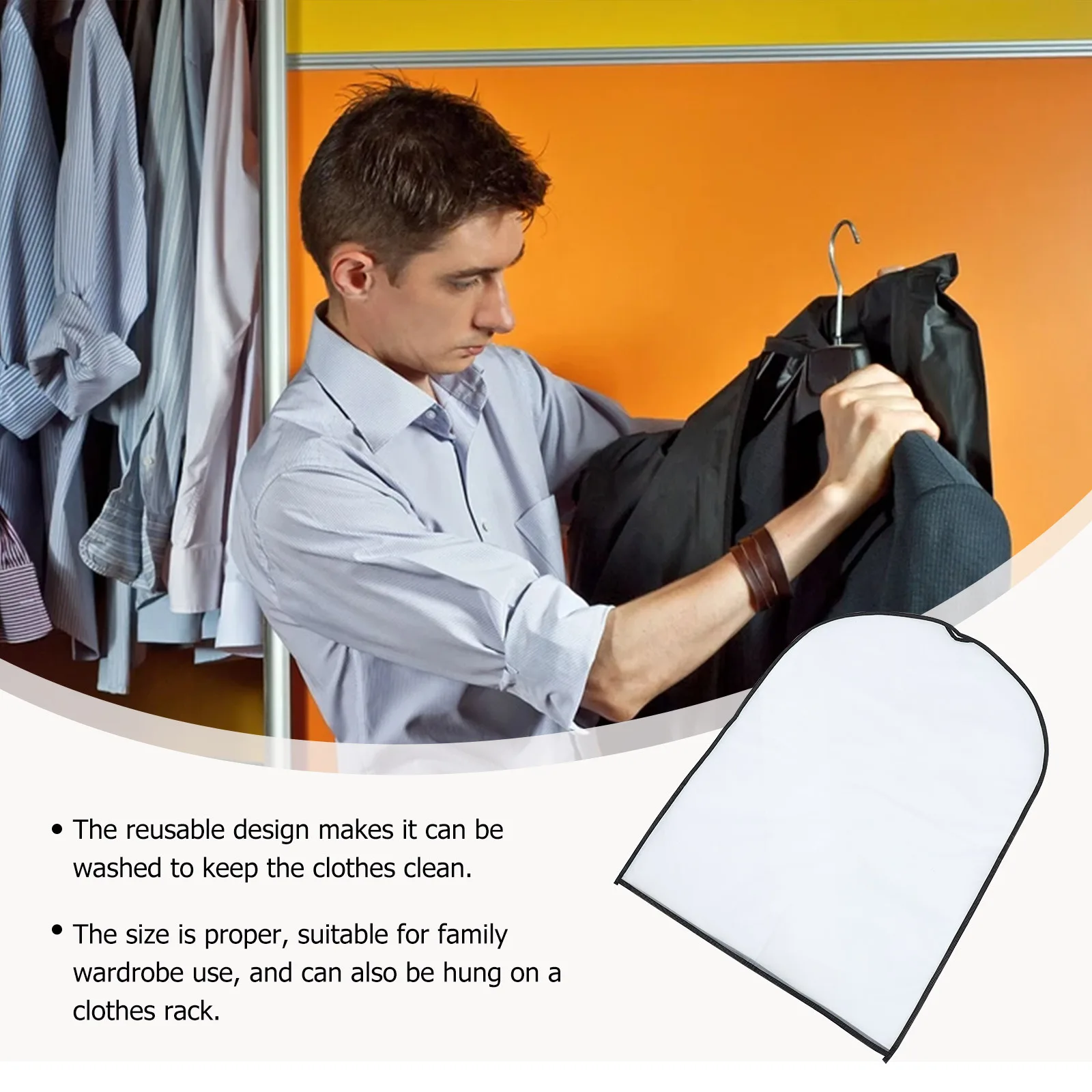 

10 шт., пылезащитная сумка для одежды, премиум-класса Eva, многоразовая складная дорожная сумка для хранения для гардероба, домашний подарок, защитный чехол