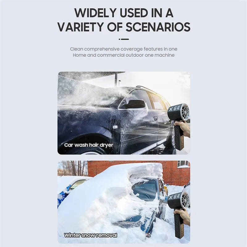 ABGR-X64 Mini Turbo Jet Fan Motore Brushless Potente Spinta Istantanea 1.4Kg/S 1000W Velocità del Vento Ventilatore Asciugatrice