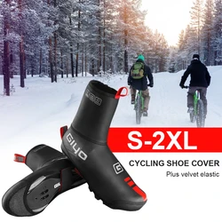 Cycling Overshoes Waterproof Windproof Rainproof Fleece MTB Road Warm bike Shoes Covers Bicycle Winter Thermal Protector InStock