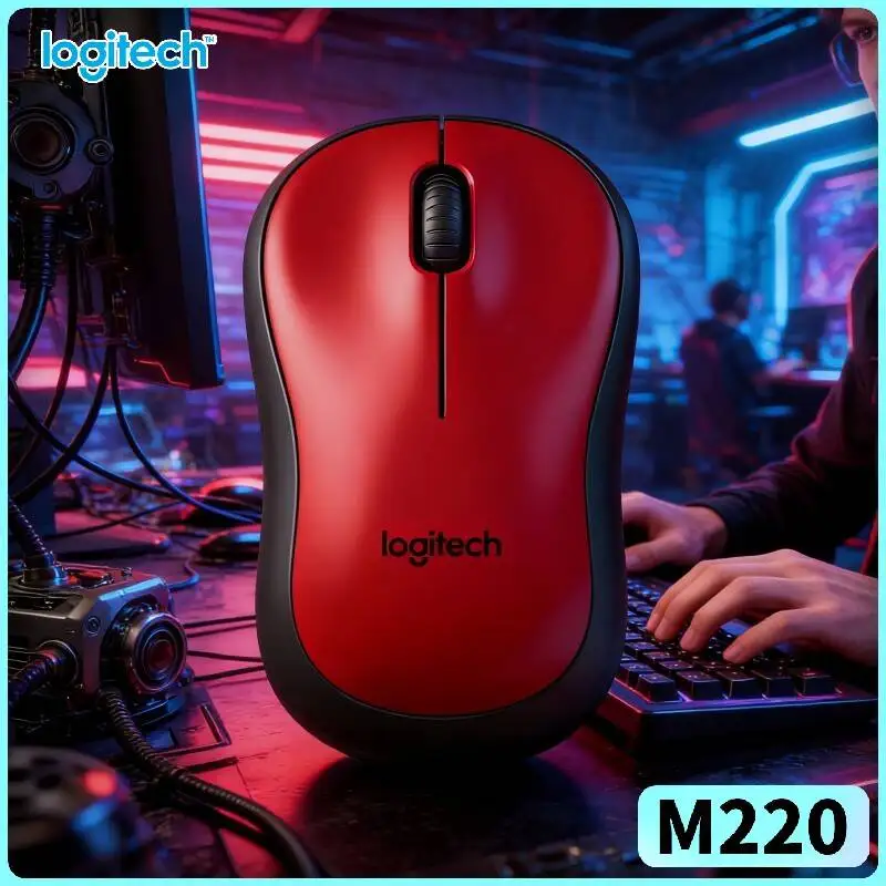 

Logitech M220 SilentTouch Mouse USB Nano Receiver 18-Month Battery 2.4GHz Link 10m Range Office Home Daily Accessory