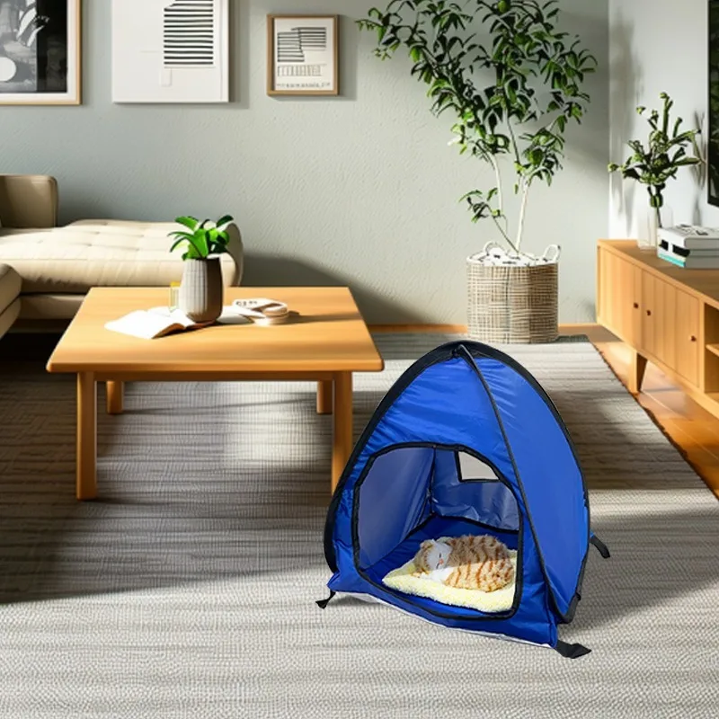Lightweight Pet Camping Tent Sun Shelter for Small Dogs Cats Outdoor Travel Picnic Grassland Portable Pet Cottage - view 2