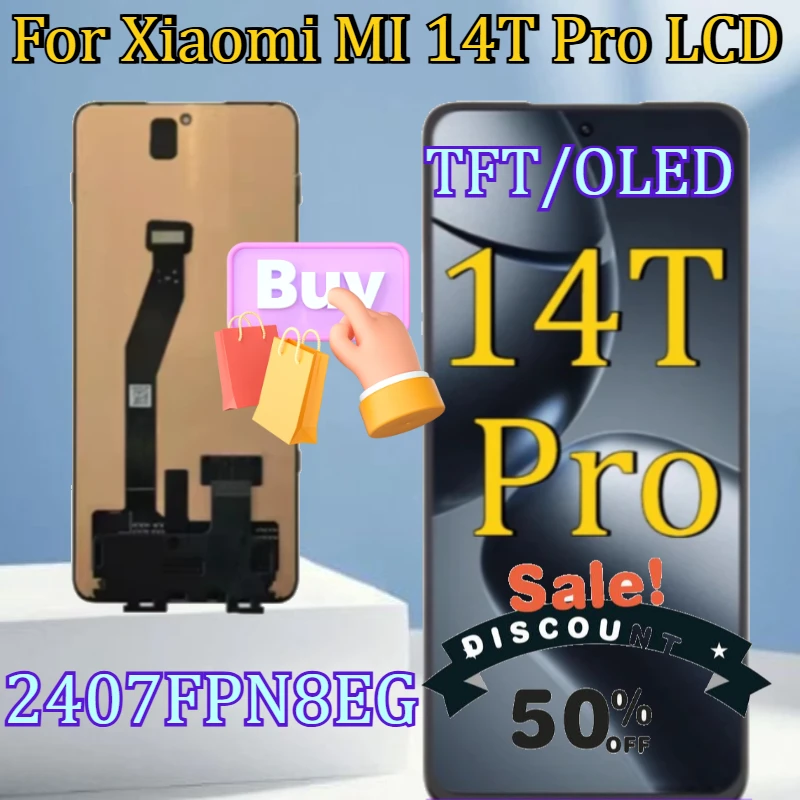 

For Xiaomi MI 14T Pro LCD New TFT/OLED For Xiaomi 14T Pro LCD 2407FPN8EG Display Touch Screen Digitizer Assembly