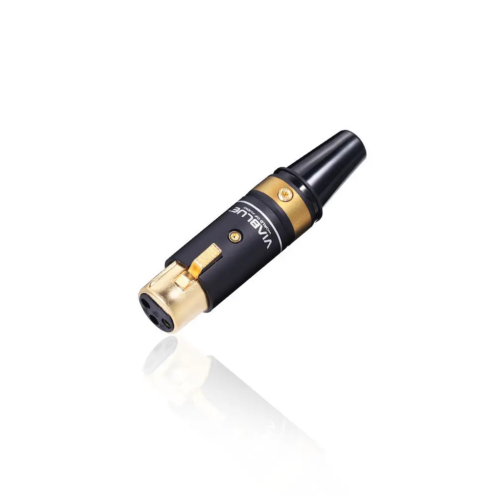 German VIABLUE Weibao T6S series pure copper plated with 24-karat real gold XLR Cannon balanced plug
