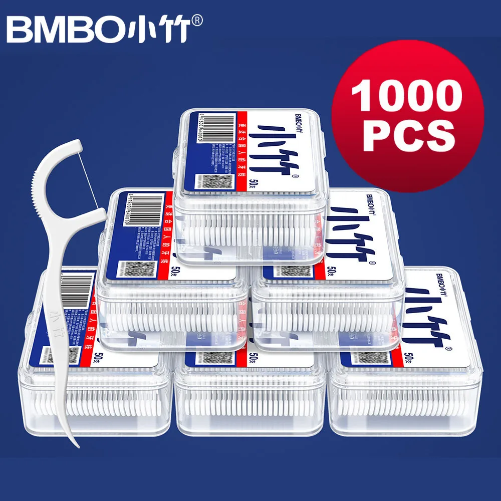 

BMBO 50/150/300/600/1000 PCS Dental Floss Picks Dual-use Floss Sticks Cleaning The Gap Between Teeth Oral Care Tools