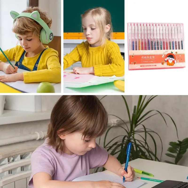 36 Color Gel Pens 36 Color Gel Art Push Action Pens 36 Colors Push Action Glitter Pens For Doodling Drawing Writing Crafting