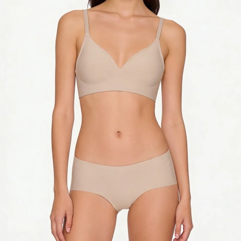 Traceless Wire-Free Bra And Panties Set Jelly Soft Support Bras