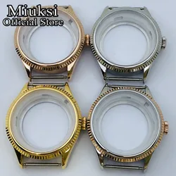 Miuksi 39mm silver gold rose gold watch case sapphire glass fit NH34 NH35 NH36 NH38 NH70 NH72 ETA2824 PT5000 ST2130 movement