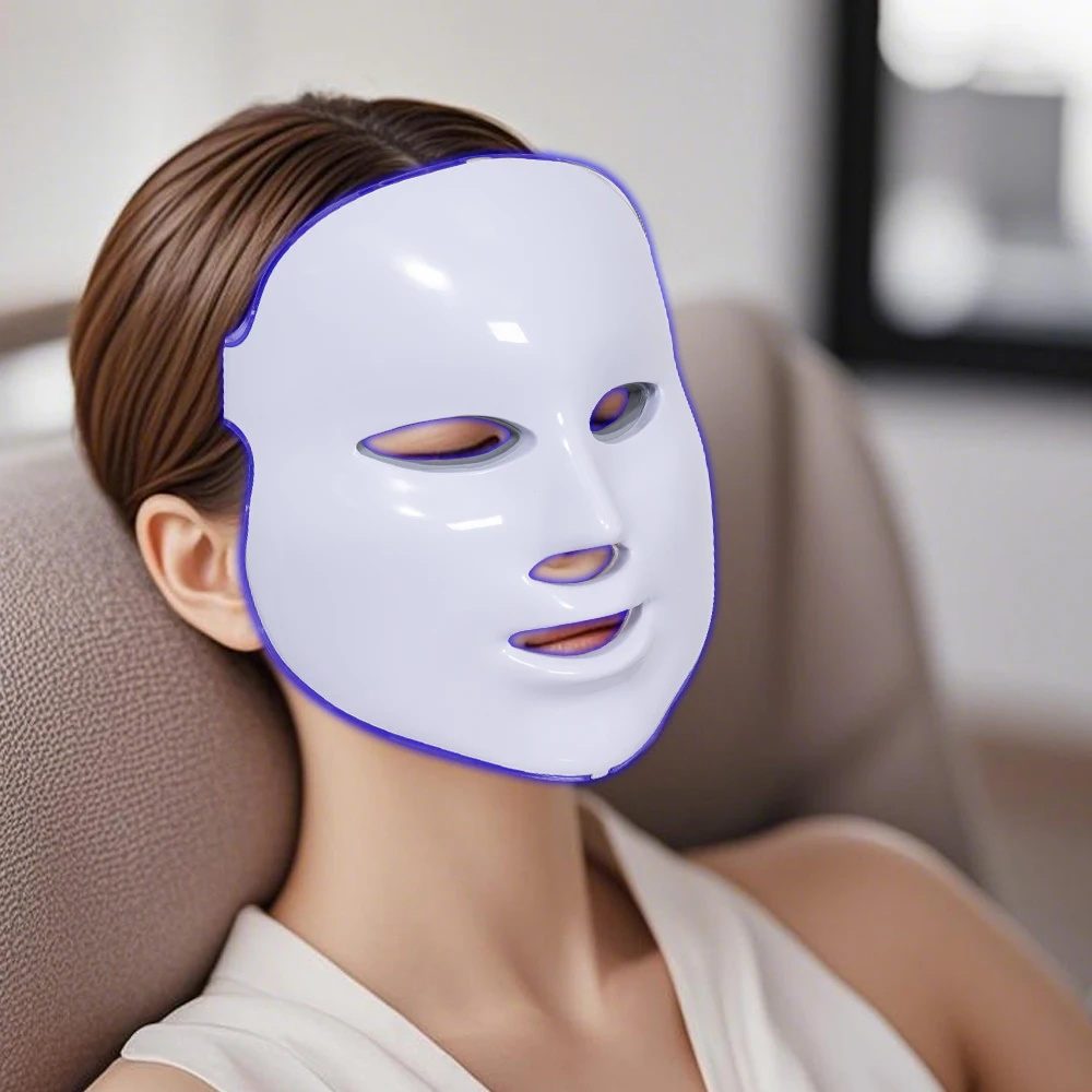

Pinky leem Home Use 7 Colors LED Face Mask Red Infrared Light Photon Therapy Skin Rejuvenation LED Facial Mask