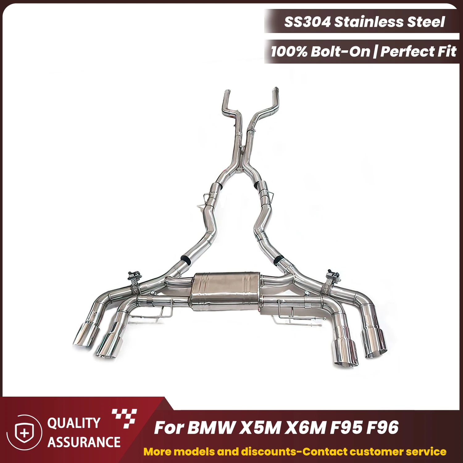 

ECCF Valvetronic Catback Exhaust For BMW X5M X6M F95 F96 Aggressive Exhaust Sound Performance Upgrade Easy Installation