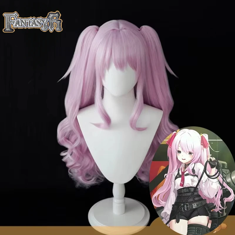 

Anime Yuni Wig two ponytails Anime GODDESS OF VICTORY:NIKKE Cosplay Wig Nikki Pink Synthetic Yuni Cosplay Wigs+wig cap