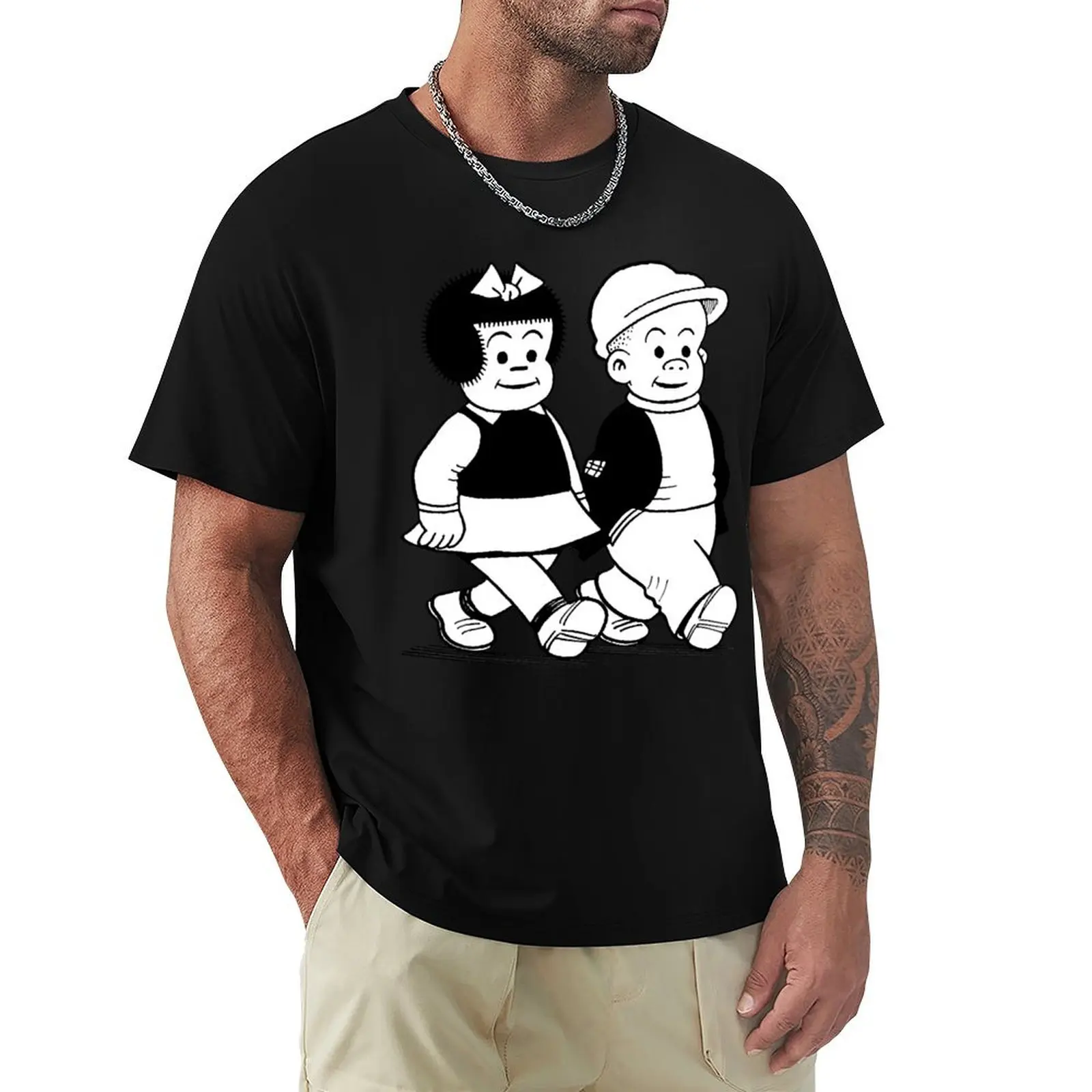 Футболка Nancy et Sluggo V в классическом стиле, простая, модная, повседневная.