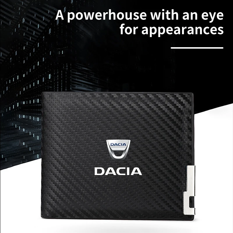 Car Accessories Carbon Fiber Driver License Storage Wallet For Dacia Logan Duster Sandero Stepway 2021 Largus 1300 Lodgy Mcv 2