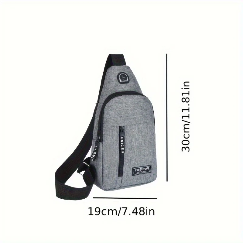 Multifunktionale Outdoor-Reise- und Arbeitstasche - Unisex Casual Messenger Bag, Herren Brusttasche – Detail 1