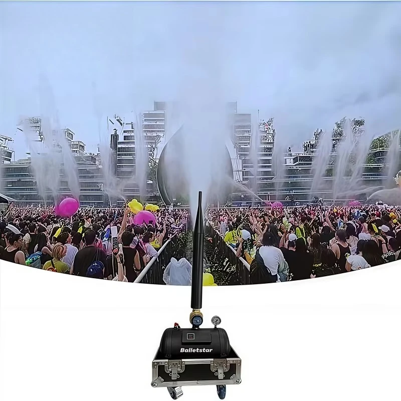 Cañones de agua y cinta y confeti CO2, máquina de tirador de confeti o agua, cañón de agua Dmx para eventos escénicos