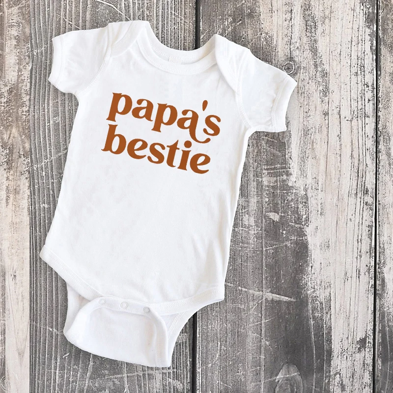 

Papa's Bestie Baby Onesie First Father's Day Gift I Love My Dad Onesie Birthday Gift for Dad