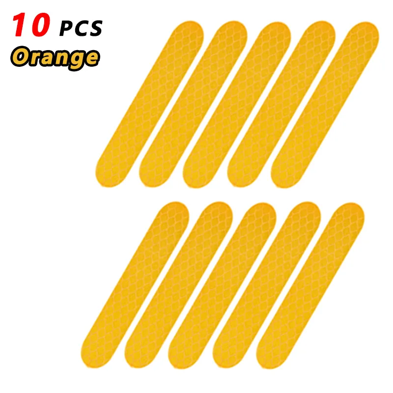 80-10PCS Helm Veiligheidswaarschuwing Reflecterende Stickers Strip Waterdichte Hoge Zichtbaarheid Reflector Tape Voor Nachtrijden Wandelen Auto - afbeelding 1