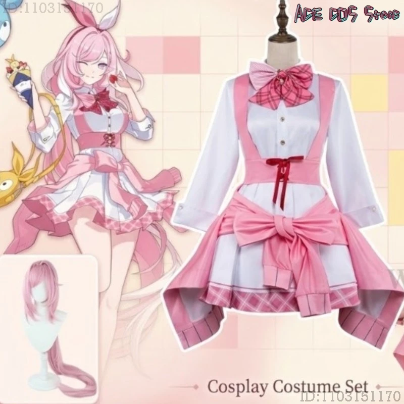 

Anime Game Honkai Impact 3 Crossover cosplay full costumes and sets Elysia New Outfit Pink carnival fantasy disguise