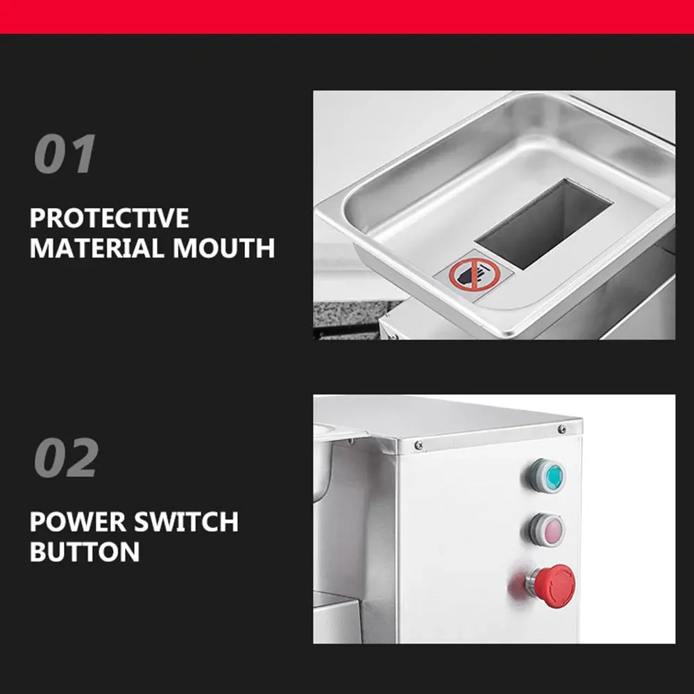 

Commercial Meat Slicer Cutter Stainless Steel Vertical-type Meat Slicing Machine Electric Large Power Meat Mincer Premium