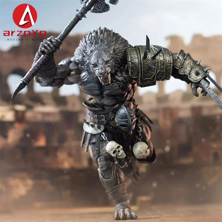 2025 Q2 XesRay Black Machairodus Gladiator Action Figure 9'' Animal Figurine Model Full Set Collectible Toy