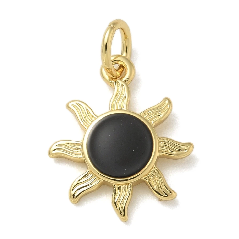 10Pcs Brass Enamel Sun Pendant Vintage Celestial Dangle CHarms for Jewelry Making DIY Bracelets Necklace Earring Supplies