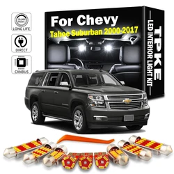 TPKE For Chevrolet Chevy Tahoe Suburban 2000-2016 2017 Car Accessories Canbus Error Free LED Interior Map Dome Reading Light Kit