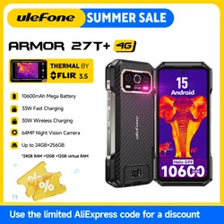 Teléfono resistente Ulefone Armor 27T 4G THERMAL BY FLIR® 10600mAh Hasta 24 GB+256 GB 6.78