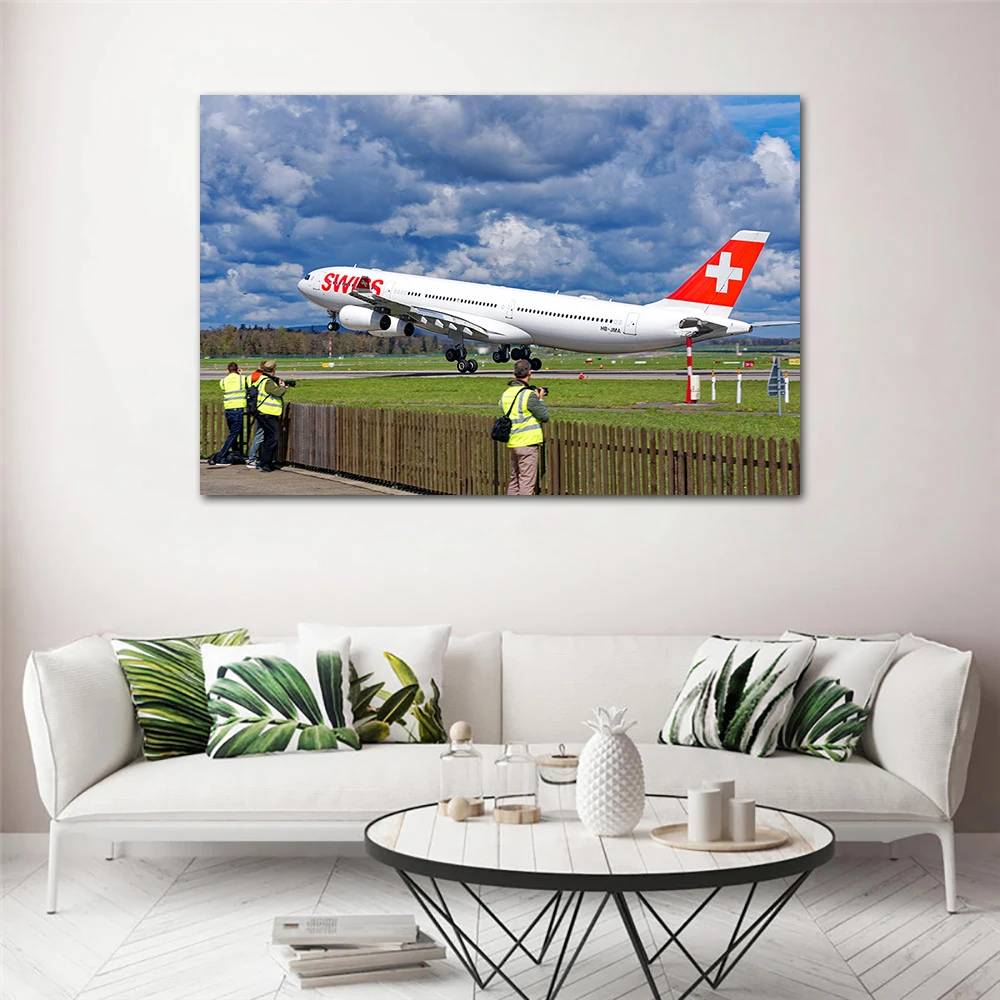Plakat z samolotem A340-300 od – Home Decor Zurich recenzja i cena