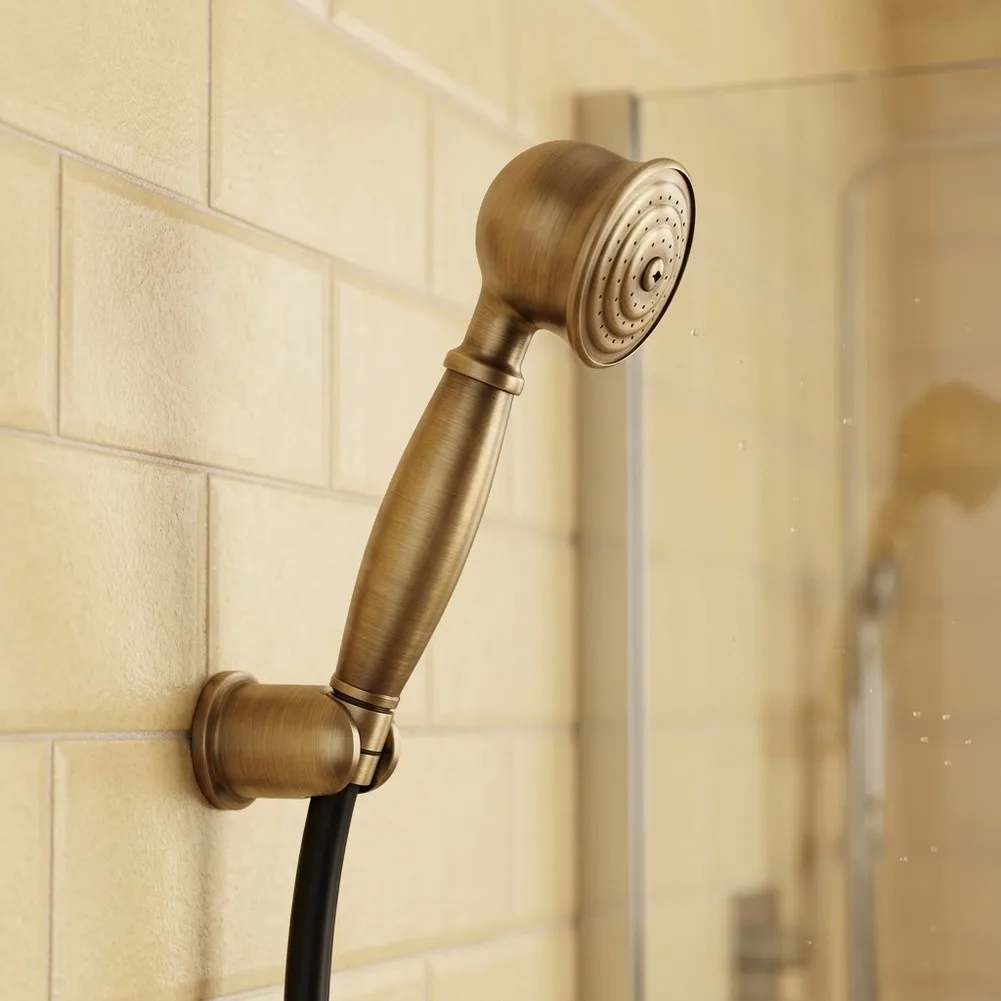 Brass Handheld Shower Sprayer with Antique Finish Telephone Profile for Multi Nozzle Soft Flow for Relaxing Shower