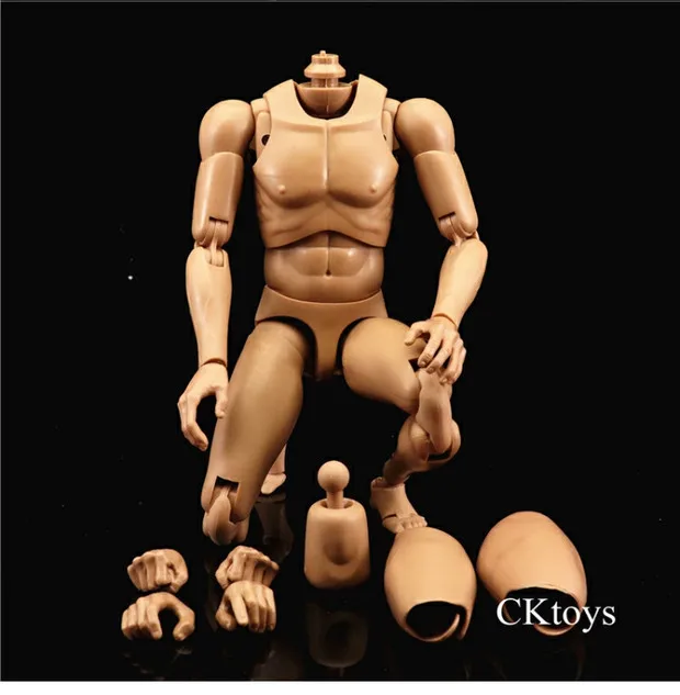 CKTOYS 1/6 Male Body Doll Narrow Shoulder Model for 12 Inch Action Toy Figures HT DAM Soldier Head Sculpt Accessories