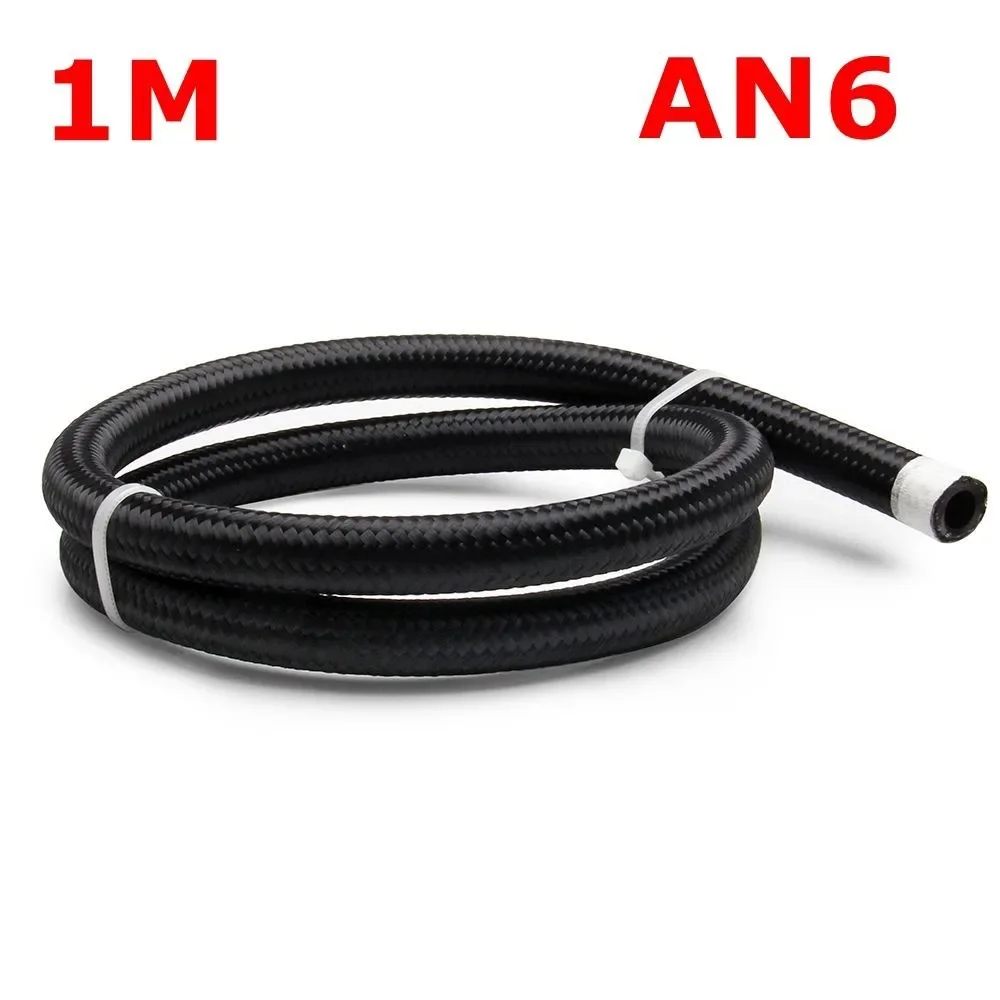1M 3M 5M Brandstofslang Olie Gasleiding AN4 AN6 AN8 AN10 AN12 Koeler Slang Lijn Buis Nylon Roestvrij Staal Gevlochten CPE Rubber