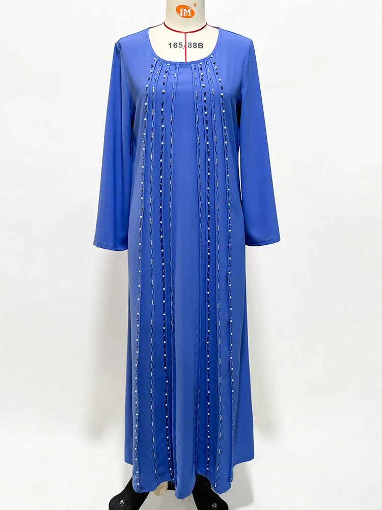 Turchia Eid Party donne musulmane vestono marocco Abaya caftano abiti da sera diamante Dubai Ramadan Islam abito lungo Femme Vestidos