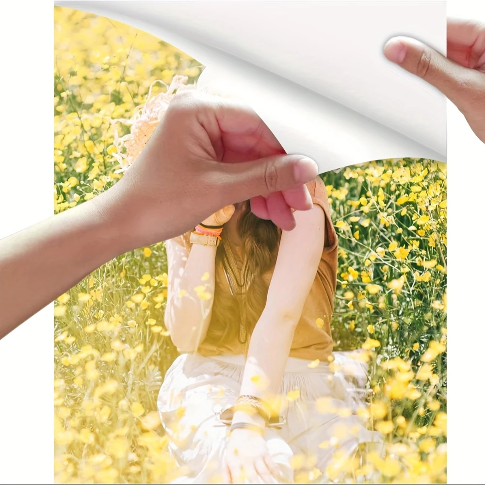 50 fogli A4 4R carta fotografica lucida autoadesiva 135 g/m2 adesivo su un solo lato carta per etichette fai da te per stampante a getto d'inchiostro qualità premium