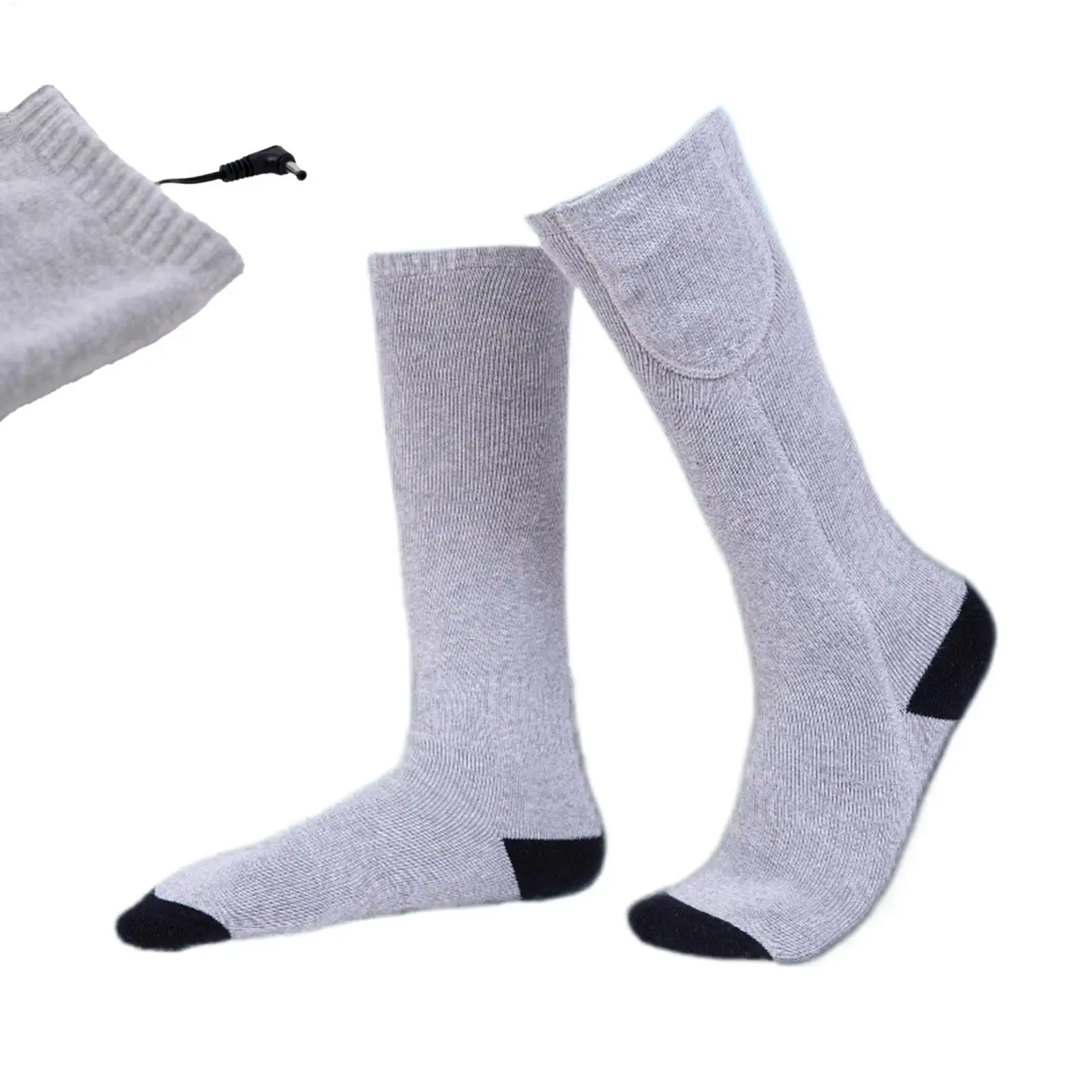

Носки с подогревом, перезаряжаемые, 2200 мАч, женские носки с USB-подогревом, с 3 уровнями нагрева, противоскользящая грелка для ног, термозащита для