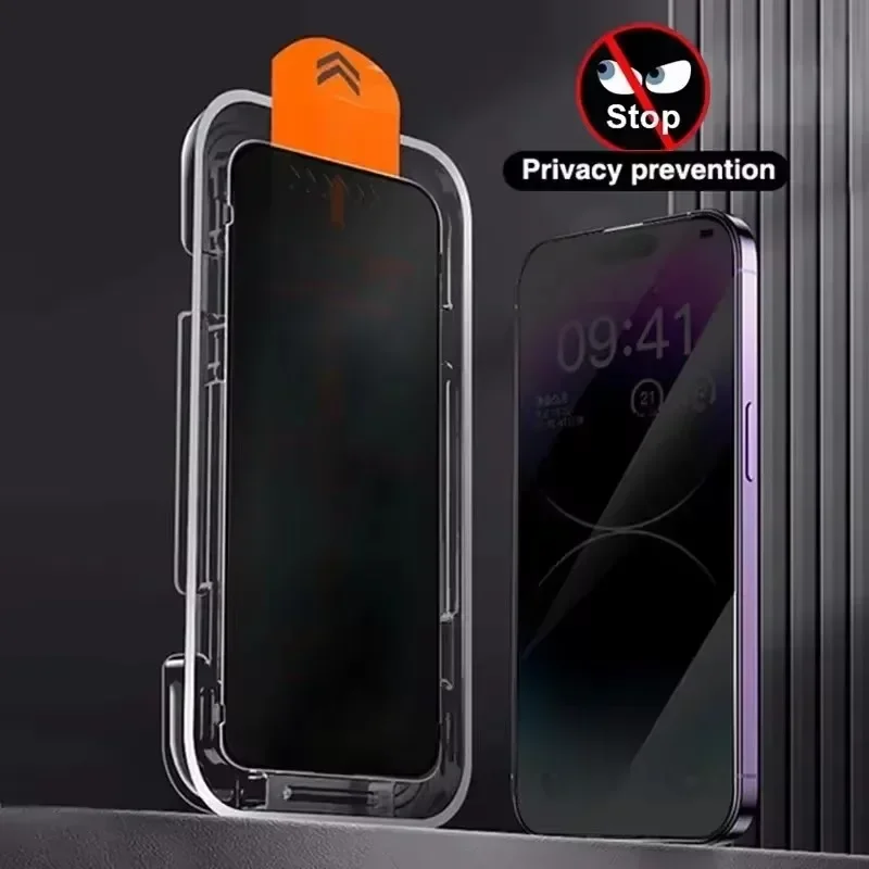 1-3 Dust Free Installation Privacy Screen Protector For iPhone 13 11 12 14 15 16 Pro Max XS X XR 14 15 16 Plus Glass