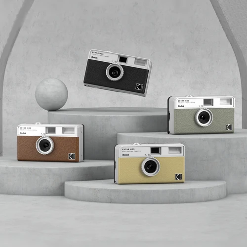 Imagen 2 del producto Original KODAK EKTAR H35 H35N cámara de medio marco cámara de película de 35mm cámara de película reutilizable con luz de Flash regalo de cumpleaños y Navidad