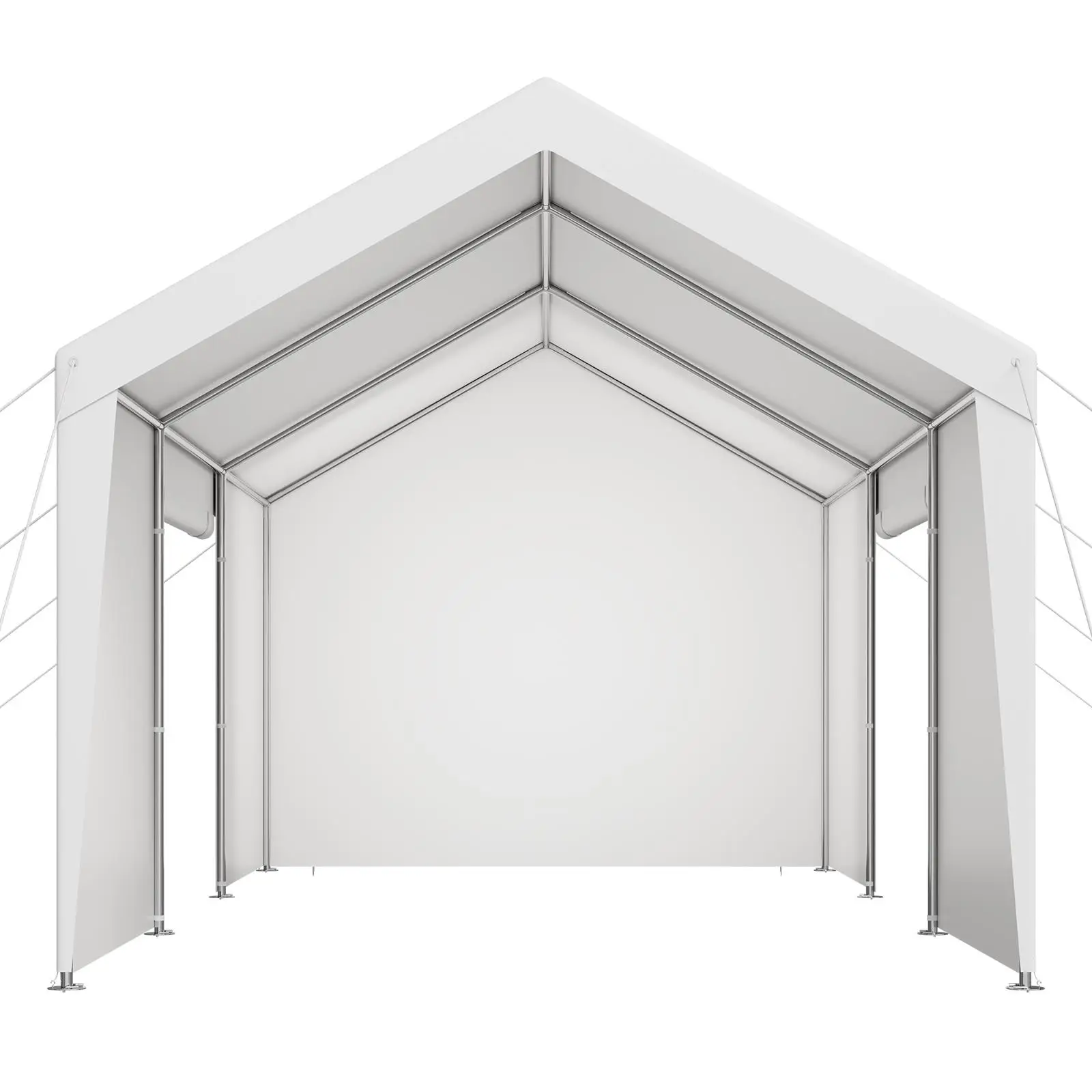 10 x 20 FT Portable Outdoor Carport Heavy Duty Car Canopy with Removable Sidewalls and Door UV Resistant Water Resistant All Season Shelter for Cars Boats