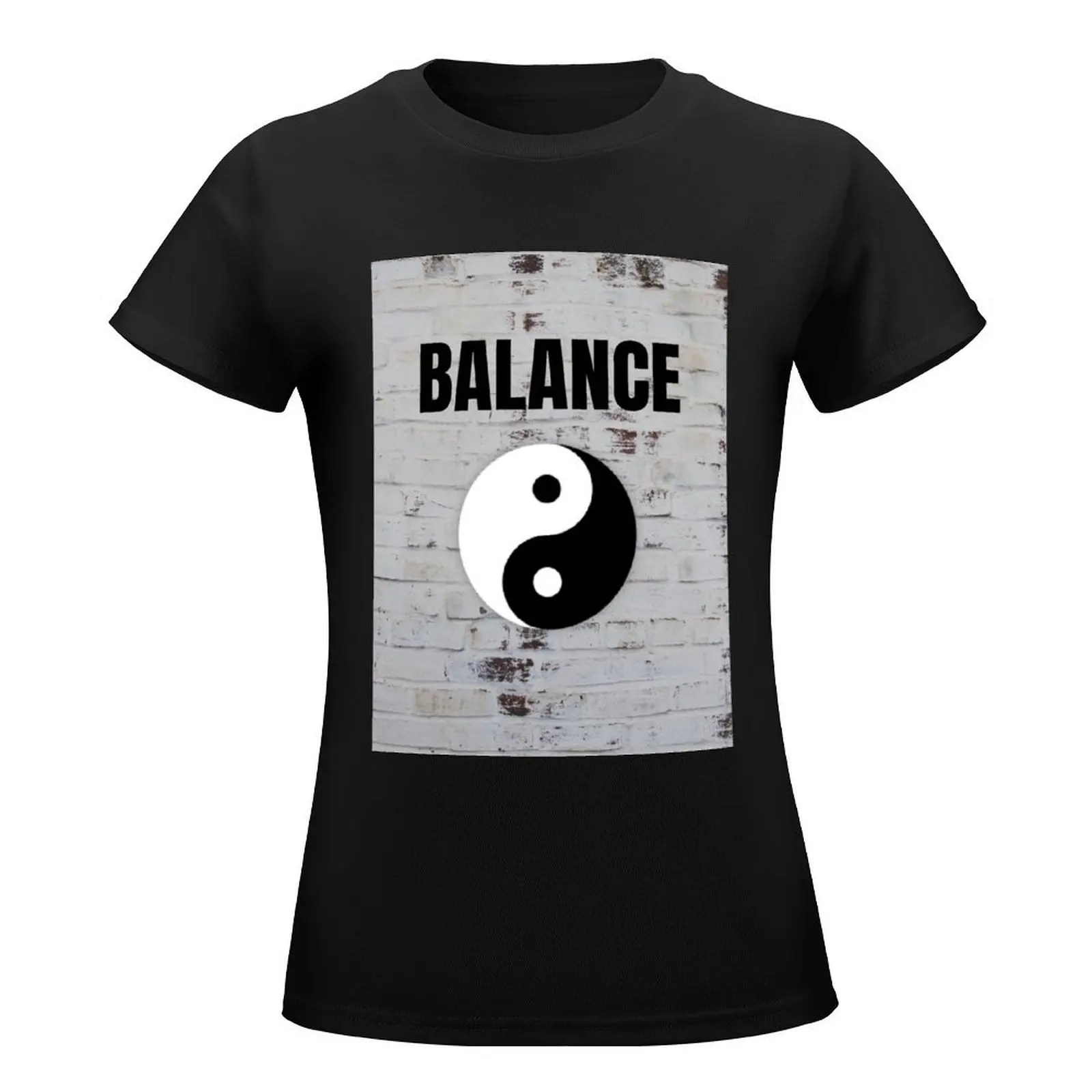 Yin Yang T-Shirt vintage clothes korean fashion Female clothing Woman fashion