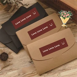 120pcs/roll simple Love Heart Stickers Cute Gifts Decorative Sealing Stickers Square Hand Account Material