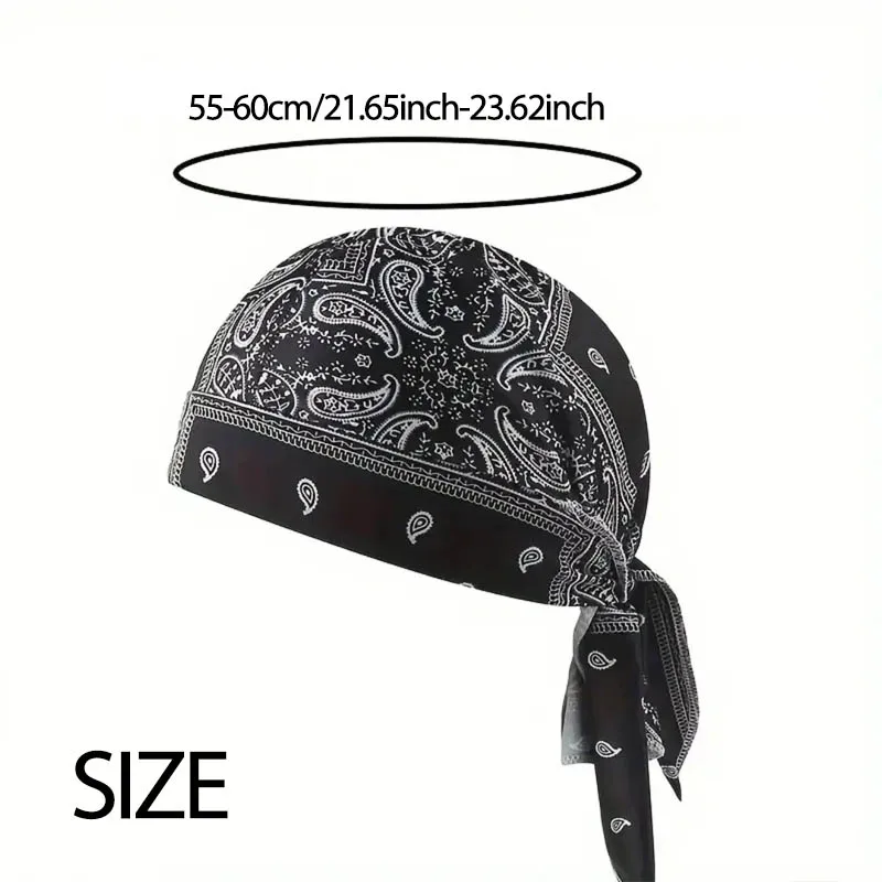 Diadema Deportiva Estilo Pirata con Correa Ajustable, Transpirable, para Forro de Casco de Ciclismo y Danza Urbana