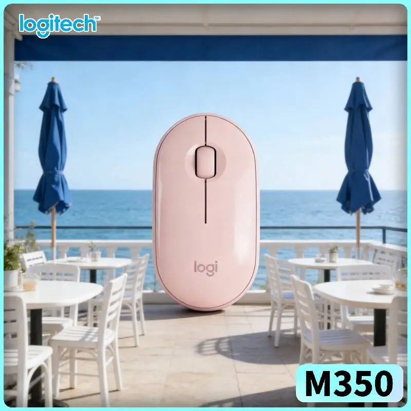 

Logitech M350 Travel Optical Mouse - Slim Body, Silent Clicks, 10m Range, Recycled Plastic, Laptop Bag Portable Companion