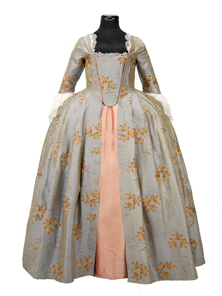 1740s Rococo Marie Antoinette Ball Gown Medieval Victorian Colonial Civil War Georgian Baroque Dress Halloween  Costume