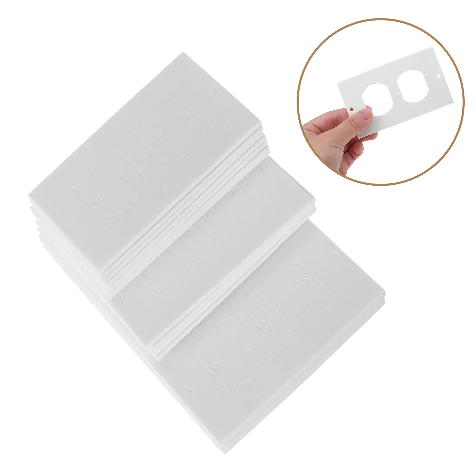 

20 шт. термостойких изоляционных прокладок для электрических розеток, пенопластовые уплотнители, защитные накладки для розеток, шумопоглощающие