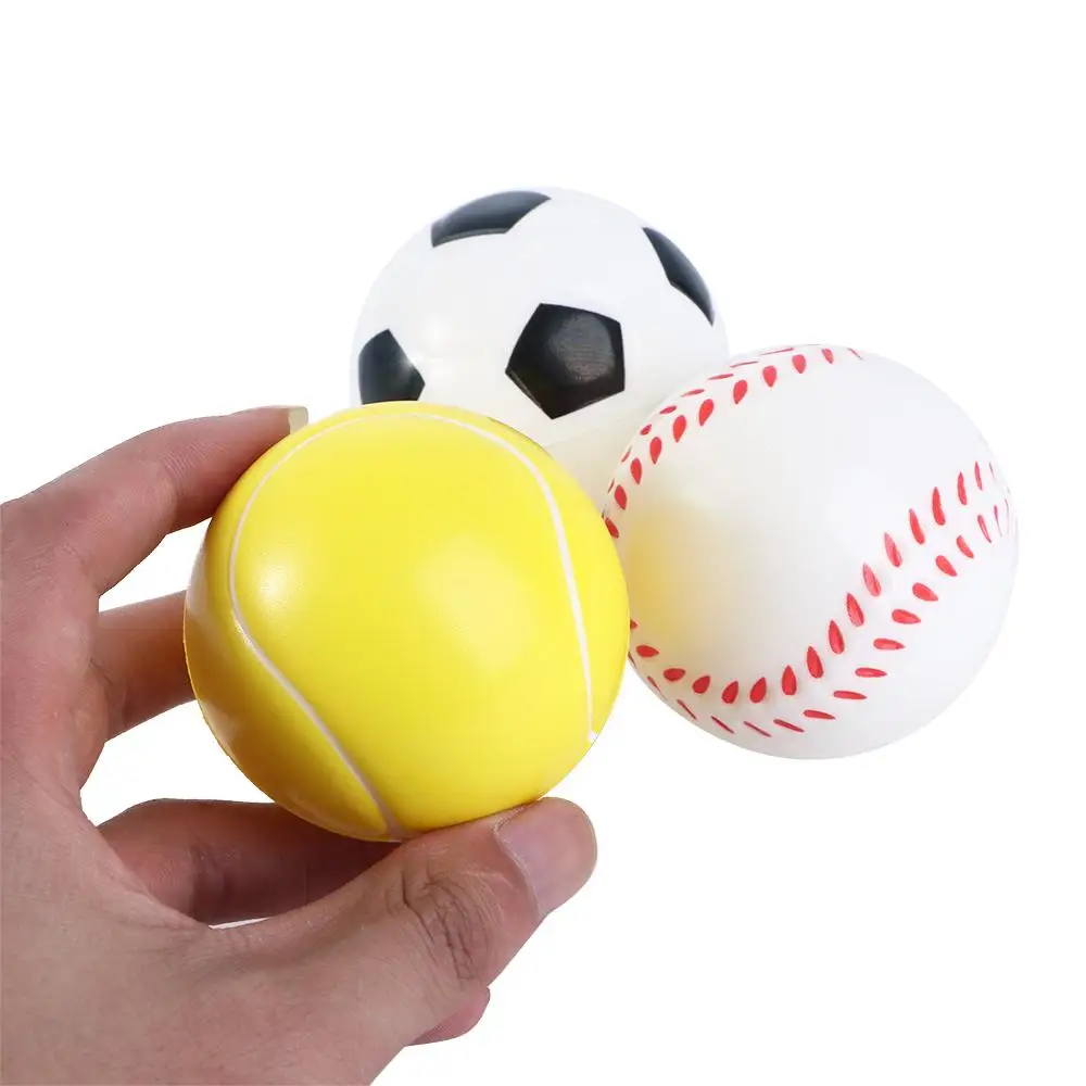 Pelotas de esponja de tenis de béisbol para niños, juguetes antiestrés de fútbol, pelota de mano para apretar, pelota de goma de espuma de elevación lenta