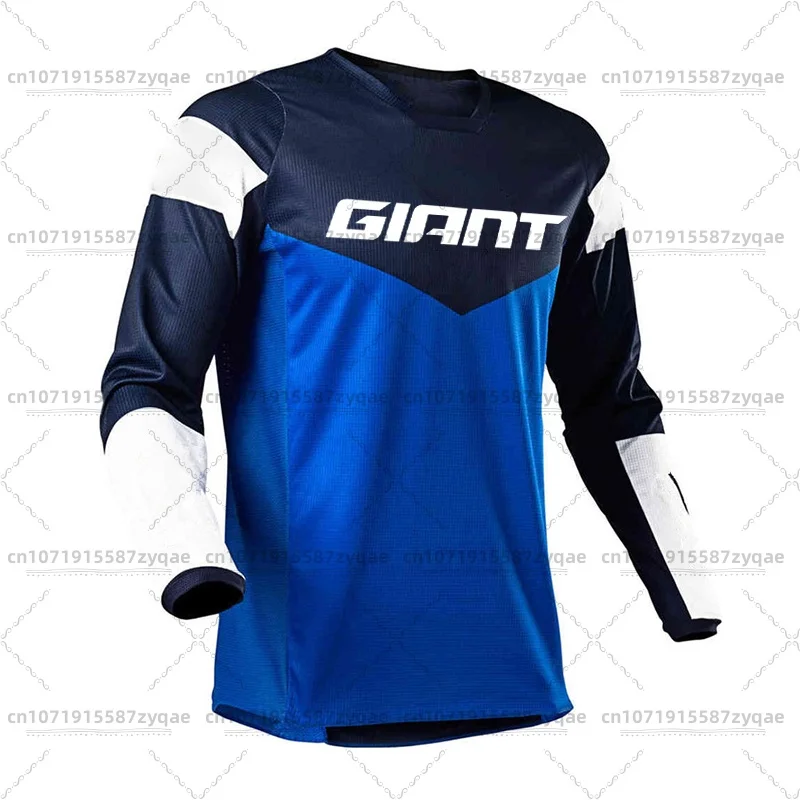 Giant Cyclist Long Sleeve Shirt BMX Bicycle T-Shirt, MTB T-Shirt, Motorcycle Off-Road Endurance T-Shirt, DH Off-Road T-Shirt - Image 3
